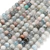 Natural Aquamarine Beads Strands G-F591-29A-8mm-03-2