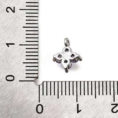 Brass Micro Pave Cubic Zirconia Pendants KK-D356-07G-P-1