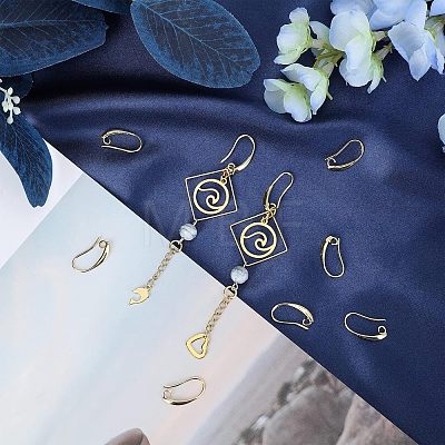 40Pcs Brass Earring Hooks KK-FH0004-42-1