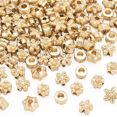 100Pcs 5 Styles Tibetan Style Alloy Beads FIND-TA0010-99MG-1