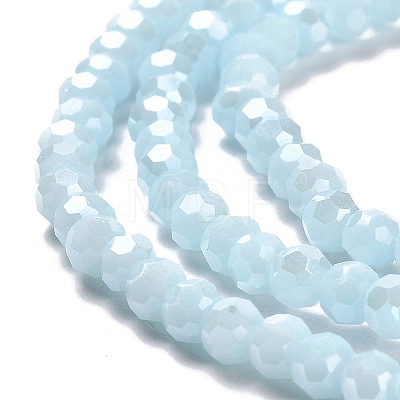 Electroplate Opaque Glass Beads Strands EGLA-A035-P4mm-A10-1