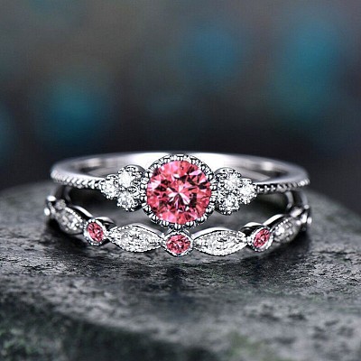 Alloy Micro Pave Cubic Zirconia Finger Rings for Women FS-WG2E042-05-1