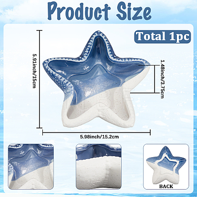 Ocean Themed Ceramic Jewelry Plate AJEW-WH20064-37C-1