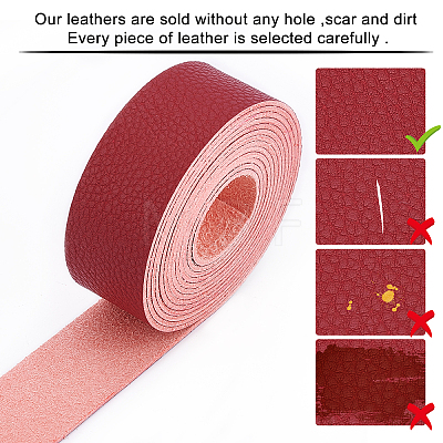 PU Leather Fabric Plain Lychee Fabric AJEW-WH0034-89B-04-1