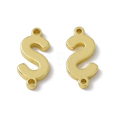 Rack Plating Brass Connector Charms KK-C007-38G-S-1