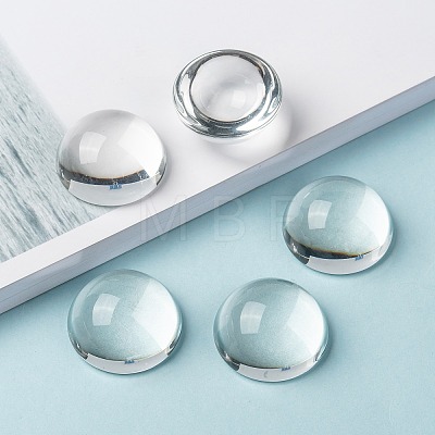 Transparent Half Round Glass Cabochons LS-X-GGLA-R027-30mm-1