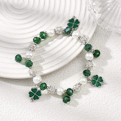 Alloy Enamel Charm Bracelets BJEW-JB12844-1