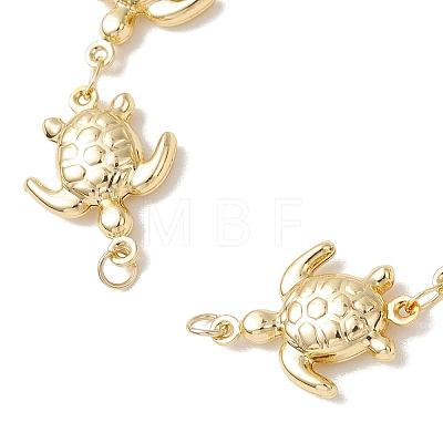 Ocean 304 Stainless Steel Turtle Link Chain Bracelet Making AJEW-JB01550-1