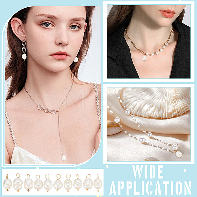 10Pcs Natural Cultured Freshwater Pearl Pendants FIND-LP0001-54-1