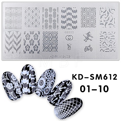 Plastic Nail Stamping Plates MRMJ-G002-12F-1