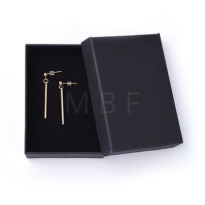 Brass Dangle Stud Earrings EJEW-JE03093-1