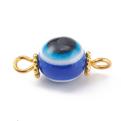 Evil Eye Resin Beads Link Connector PALLOY-JF00650-1