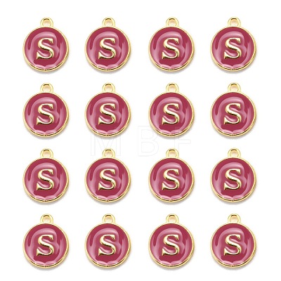 Golden Plated Alloy Enamel Charms X-ENAM-S118-08S-1