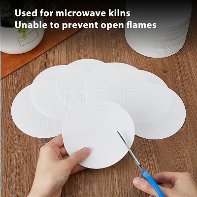 SUPERFINDINGS 80Pcs Flat Round Microwave Kiln Papers AJEW-FH0004-27-1