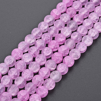 Crackle Glass Beads Strands GLAA-S192-D-007-1