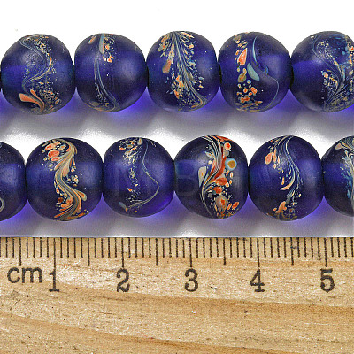 Handmade Lampwork Beads Strands BLOW-D006-07D-1