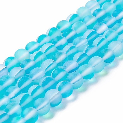 Synthetic Moonstone Beads Strands G-E573-01B-12-1