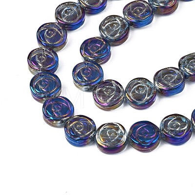 Electroplate Glass Beads Strand EGLA-S188-19-B01-1