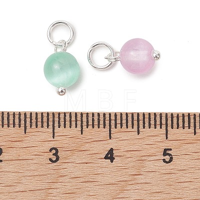 Dyed Natural Selenite Pendants PALLOY-JF05224-02-1