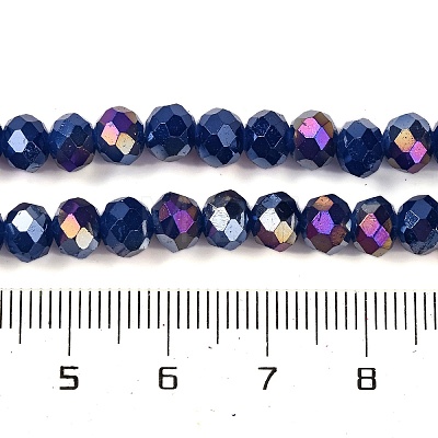 Baking Electroplate Glass Beads Strands DGLA-A039-J8mm-B04-1