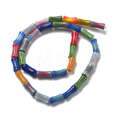 Handmade Millefiori Lampwork Beads Strands LAMP-F035-06-1