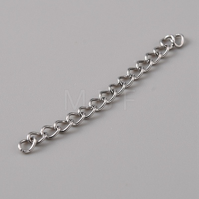 304 Stainless Steel Curb Chains Extender KK-WH0027-36-1