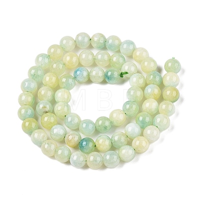 Dyed Natural White Jade Beads Strands G-T138-6mm-210-21-1