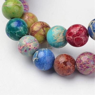 Natural Imperial Jasper Beads Strands G-I122-10mm-14-1