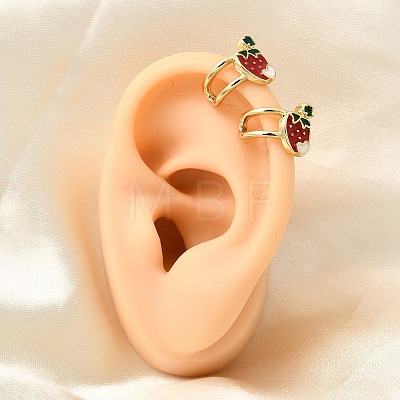 Brass Cuff Earrings EJEW-C186-02B-G-1