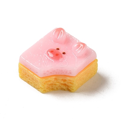 Cute Pig Theme Resin Imitation Food Decoden Cabochons RESI-U0003-02C-1