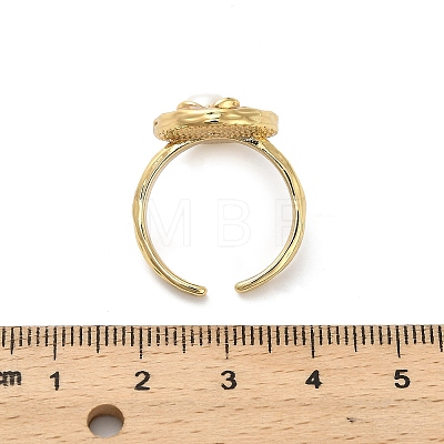 Brass Enamel Cuff Rings RJEW-K291-03G-02-1