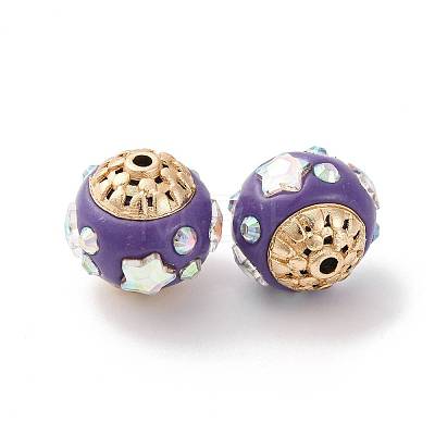 Handmade Resin Indonesia Round Beads IPDL-P005-22KCG-03-1