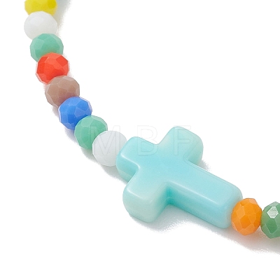 Glass Beaded Bracelets BJEW-JB13021-1