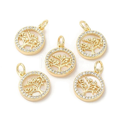 Natural White Shell Tree of Life Charms BSHE-Z003-13G-1