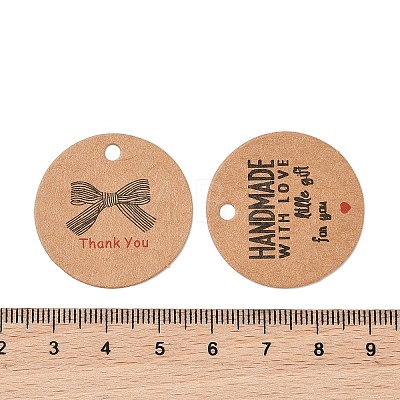 100Pcs Paper Word Printed Gift Tags CDIS-H007-03A-1