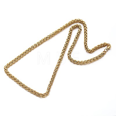 304 Stainless Steel Wheat Chain Jewelry Sets For Men SJEW-O032-04G-1