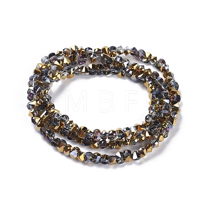 Electroplate Glass Beads Strands EGLA-L021-HP01-1