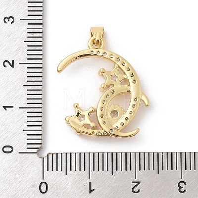 Brass Micro Pave Cubic Zirconia Pendants ZIRC-I069-02G-02-1