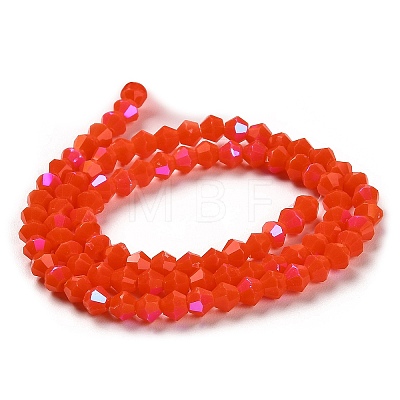 Opaque Solid Color Imitation Jade Glass Beads Strands EGLA-A039-P4mm-L03-1