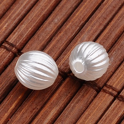 Round Imitation Pearl Acrylic Beads OACR-L004-4481-1