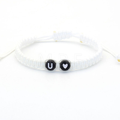 Resin Beads Braided Bead Bracelets FS-WG7326D-21-1