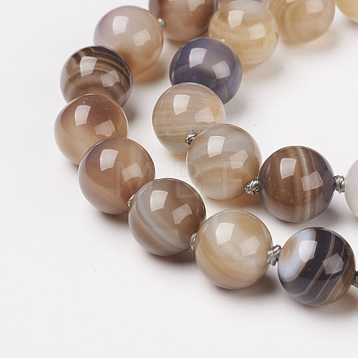 Natural Dyed Agate Beads Necklaces NJEW-F139-10mm-15-1
