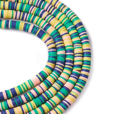 Handmade Polymer Clay Beads Strands CLAY-R089-8mm-T028-1