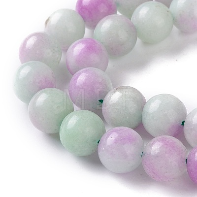 Dyed Natural White Jade Beads Strands G-I299-F06-10mm-1