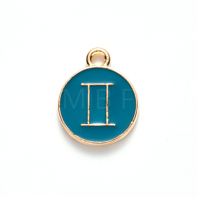 Alloy Enamel Pendants ENAM-S124-01B-05I-1