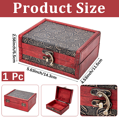 Rectangle Wood & PU Leather Jewelry Boxes CON-CL0001-14A-1