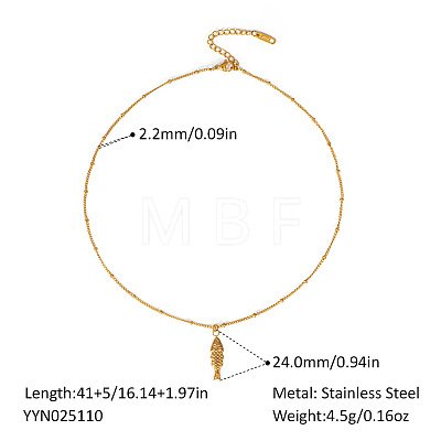 European Ocean Stainless Steel Pendant Necklaces IA7525-5-1