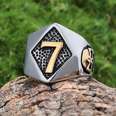 Punk Style 316L Stainless Steel Finger Rings for Men FS-WG96F45-10-1