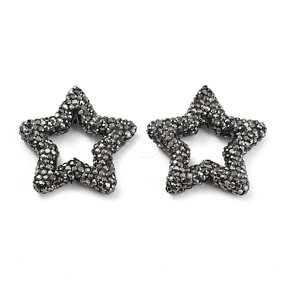 Star Shape Polymer Clay Rhinestone Beads CLAY-NH0001-06L-1
