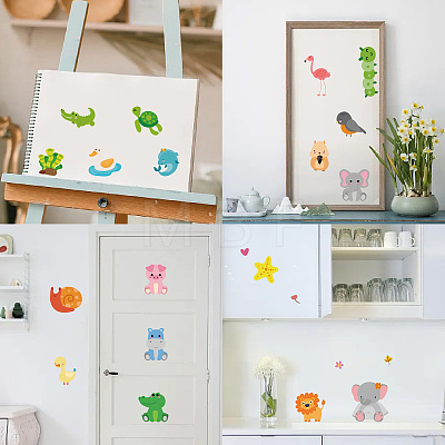 16 Sheets 8 Styles PVC Waterproof Wall Stickers DIY-WH0345-183-1